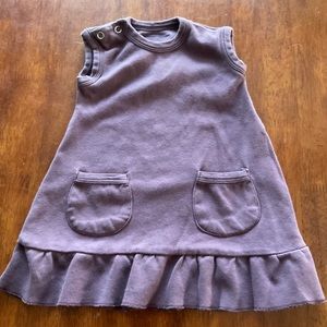 Incredibly soft & darling “Loved Baby” Dark Purple Organic Cotton Tank Dress